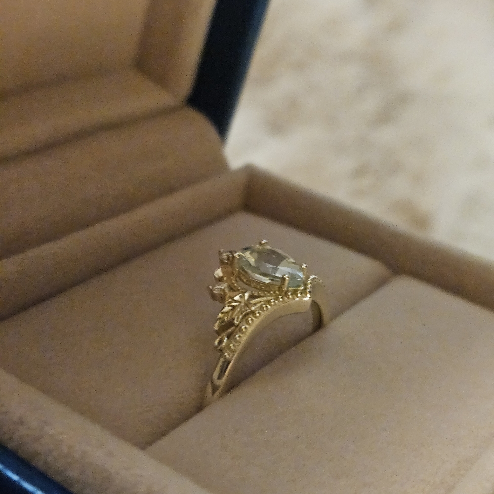 Saphirine Natural Aquamarine Ring Size 10 - Picture 3 of 7